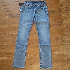 MSRP $98 NWT Silver Jeans Women's W28xL35 Straight Leg Bootcut